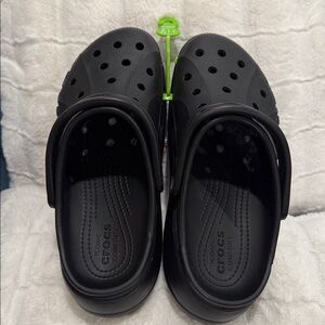 CROCS | Baya Platform| Black | Sz M6/W8